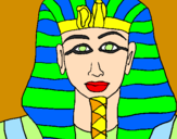 Desenho Tutankamon pintado por Camila