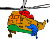 Desenho Helicoptero de resgate pintado por FELIPE