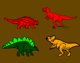 Desenho Dinossauros de terra pintado por murilo