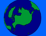 Desenho Planeta terra pintado por manu