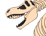 Desenho Esqueleto tiranossauro rex pintado por LUCAS FORTE