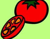 Desenho Tomate pintado por larissa vicalvi rocha