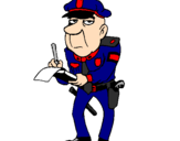Desenho Polícia a passar multas pintado por danny_boy