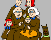 Desenho Família pintado por adriely
