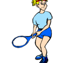 Desenho Rapariga tenista pintado por Jorge