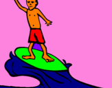 Desenho Surfe pintado por bob
