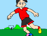 Desenho Jogar futebol pintado por leleo rubro negro