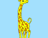Desenho Girafa pintado por maria eduarda