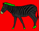 Desenho Zebra pintado por pedro e papai
