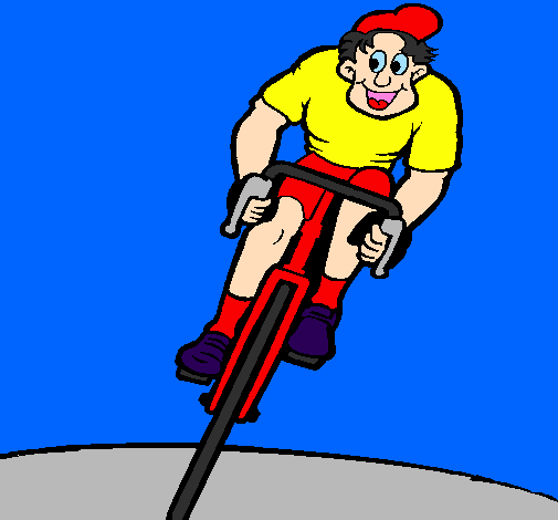 Ciclista com gorro