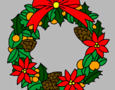 Desenho Coroa de flores natalícias pintado por jéssica