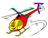 Desenho Helicóptero pintado por samuel