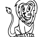 Desenho Leão pintado por cris