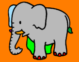 Desenho Elefante bebé pintado por igor