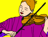 Desenho Violinista pintado por carolina estripada