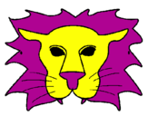 Desenho Leão pintado por cjhdcj