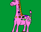 Desenho Girafa pintado por luana