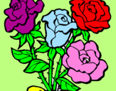 Desenho Ramo de rosas pintado por gabriela