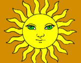 Desenho Sol pintado por emanuella