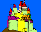Desenho Castelo medieval pintado por gustavo