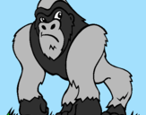 Desenho Gorila pintado por LUCAS