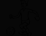 Desenho Jogador de futebol pintado por matheus