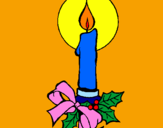Desenho Vela de natal pintado por lima