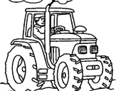 Desenho Tractor em funcionamento pintado por amanda