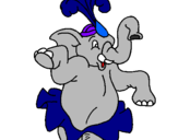 Desenho Elefante a dançar pintado por veronika