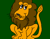 Desenho Leão pintado por NR7