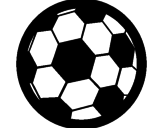 Desenho Bola de futebol III pintado por RE