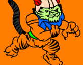 Desenho Jogador tigre pintado por ocxzaoijhklñpo0