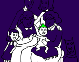 Desenho Família pintado por eduardo