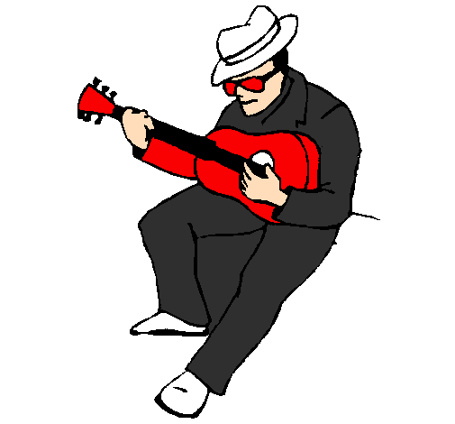 Guitarrista com chapéu