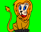 Desenho Leão pintado por JULIA