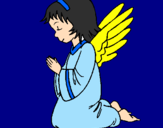 Desenho Anjo a orar pintado por Carool