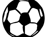 Desenho Bola de futebol pintado por esther