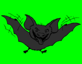 Desenho Morcego com a língua de fora pintado por gummy