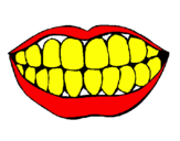 Desenho Boca e dentes pintado por kaue