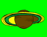 Desenho Saturno pintado por nelquis