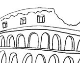 Desenho Coliseu pintado por rosely