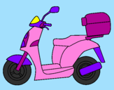 Desenho Ciclomotor pintado por jasmim