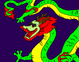 Desenho Dragão chinês pintado por rafael