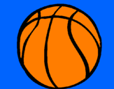 Desenho Bola de basquete pintado por LAURA