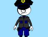 Desenho Agente de polícia pintado por fgrrrgseragszegtsat