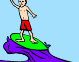 Desenho Surfe pintado por gustavo poyer
