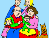 Desenho Família pintado por manuzinha