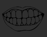 Desenho Boca e dentes pintado por Tiago