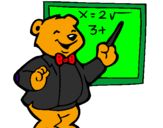 Desenho Professor urso pintado por vih!