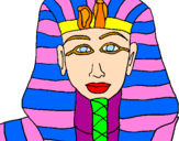 Desenho Tutankamon pintado por Margarida Ferreira